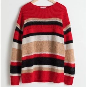 & Other Stories - Red Wool Blend Sweater